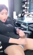 Amateur Tranny Cock Play 73