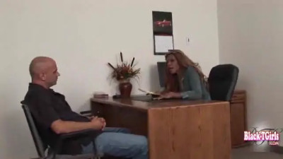 Ebony TS Slut Drilled On The Table