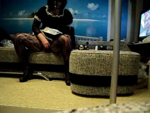 Fetish Crossdresser Dildoing His Ass
