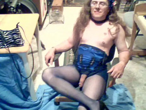 Corseted crossdresser amateur solo