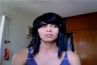 Shy tranny webcam show