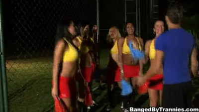 Sexy Cheerleader Trannies Having Fun