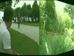 Amazing blond shemale in crazy act