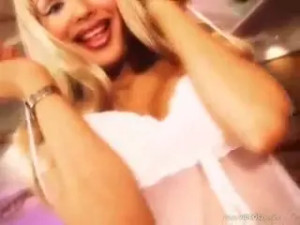 Pretty Blonde Shemale Gets Wrecked