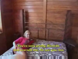 Guy first time with blonde Tgirl