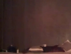 Long-Haired Blonde Pounding Guy On A Bed