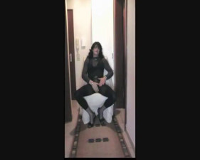 Burning crossdresser sex toy insertions