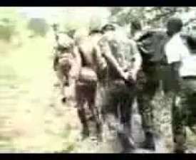 Soldiers fuck a shemale outdoor