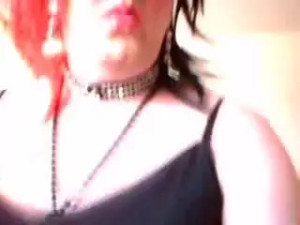 Crossdresser Jerks Off  At Home