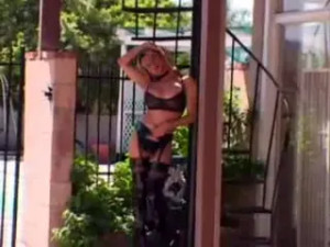 Busty Tgirl in sexy lingerie mad screwing