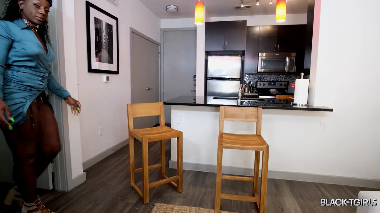 Watch BLACK-TGIRLS: A Quickie In The Kitchen Shemale Porn Videos | TranSexBig.