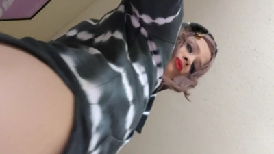 Cute little trap anal training