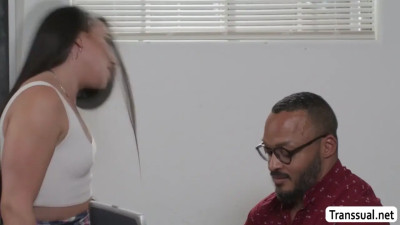 Trans stepdaughter analed by stepdad in room