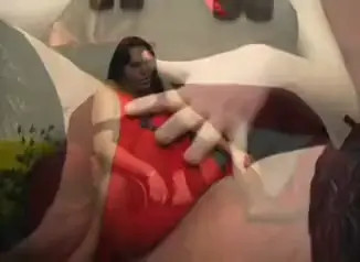 Watch Blonde in red lingerie full strip Shemale Porn Videos | TranSexBig.