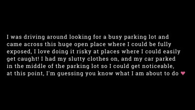 Risky flashing on a busy parking lot and cumshot close to a highway