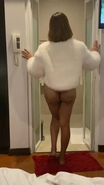 Watch Getting ready wearing a white fur Shemale Porn Videos | TranSexBig.