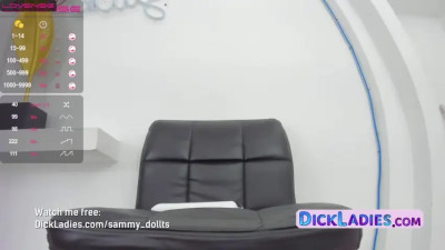 Monster dick POV jerking solo shemale