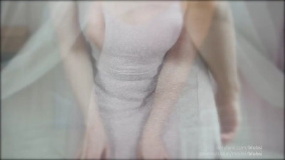 Femboy cums in dress