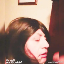 Travesti Angie mamando y cojiendo con machos negros
