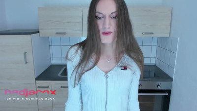 horny skinny shemale wanking big dick huge load cumshot
