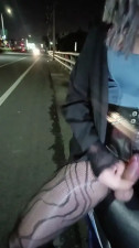 Busty bitch cums on the roadside 4. (03:23)