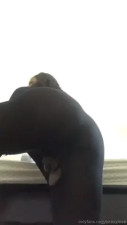 Black tgirl Roxie jacking off