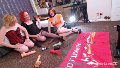 Spin the bottle game turns into a big cock TGirl bareback anal fuck fest