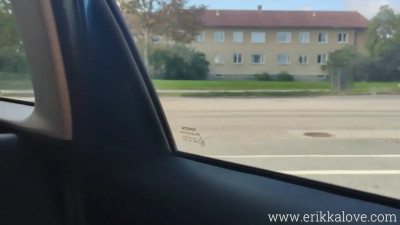 Huge cumshot while blindfolded in public