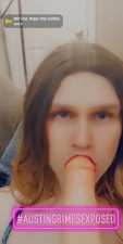 Sissy Austin Grimes Sucks His Mommy's Dildo Clean
