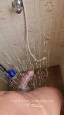 taking a shower to get dressed