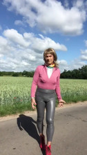 fat ugly dumpcum Latex Faggot public with fat Ass
