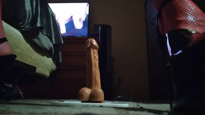 Showing off anal insertion