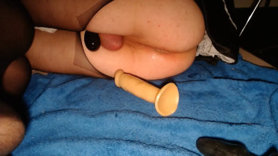sissy trying bbc dildo for the first time
