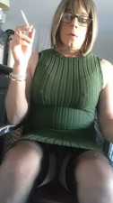 Mature tranny loves to show her panties