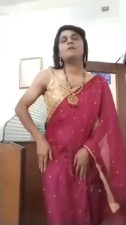 Indian crossdresser Smita dancing