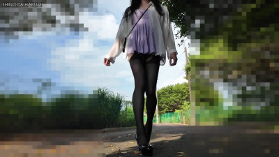 HA55Super short dress exposed outdoors, dildo inserted into anal on the road!