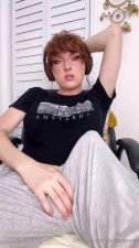 K.N. cumshot on chair