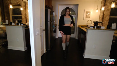 GROOBYGIRLS - We love Vera's pink nipples and her combat boots