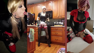 Goth Princess Whore Tiffany Minx - Slideshow of Pathetic Latex Sissy Maid & Outdoor Exposed