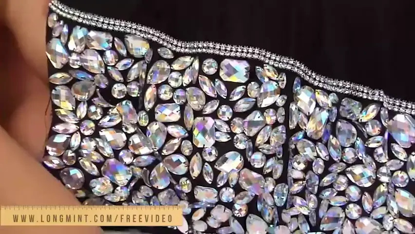 Watch Long cock ladyboy in diamond dress jerks off solo until cumshot Shemale Porn Videos | TranSexBig.