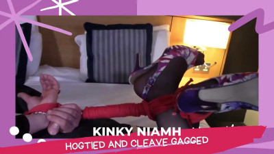 Niamh is hogtied and cleave gagged