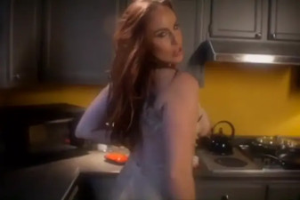 Tori fucks her in the kitchen