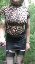 Small cock Hollycd1 no panties on out for a walk