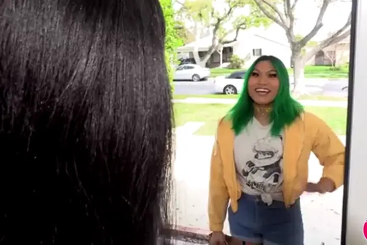 Watch Zariah fucks a friend with green hair Shemale Porn Videos | TranSexBig.