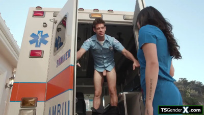 Ever fucked a big cock shemale in the back of an ambulance?
