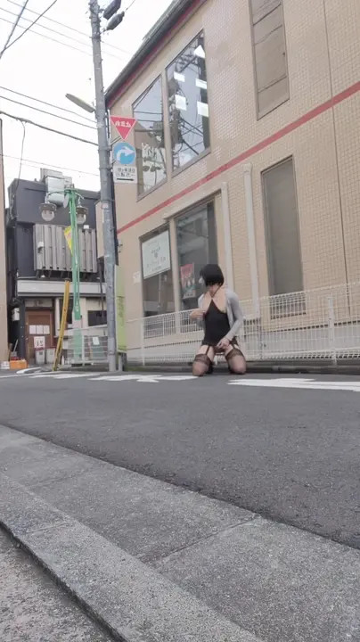 Watch Japanese crossdresser masturbate in the middle of the road Shemale Porn Videos | TranSexBig.