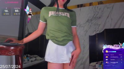 Teasing femboy can't hide boner