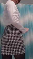 Crossdresser Jenn shows off lingerie, big cock and cums