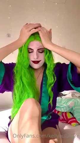 Watch green haired girl shows off her big cock Shemale Porn Videos | TranSexBig.