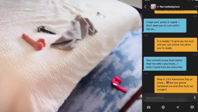 Married Daddy Bareback fucks Grindr Slut in Lingerie